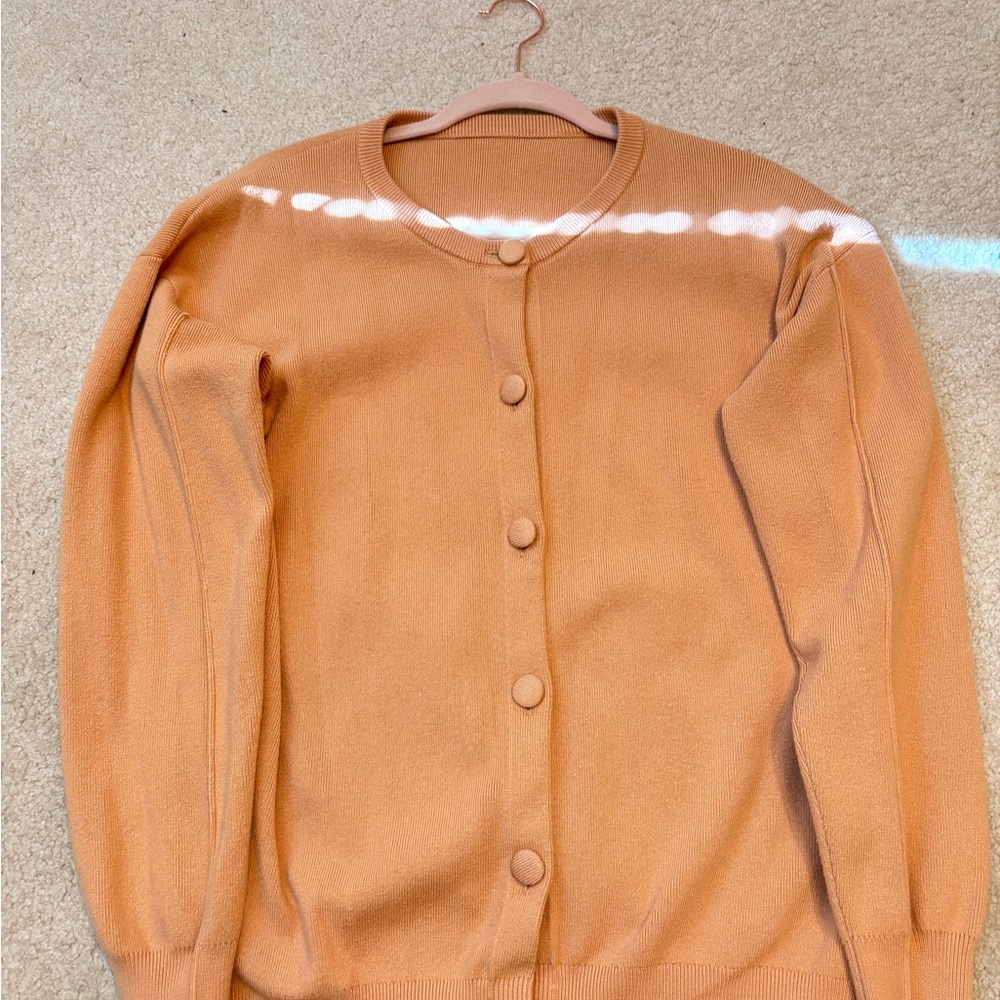 Women's Tan Cardigan Sweater